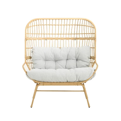 Christopher Knight Home Palos Outdoor Wicker Loveseat With Cushion 9 Christopher Knight Home Palos Outdoor Wicker Loveseat With Cushion - Image 9