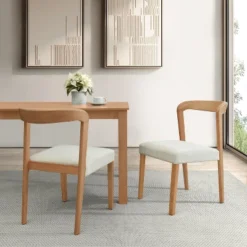 Christopher Knight Home Sonore Contemporary Rubberwood Upholstered Dining Chairs With Curved Open Back (Set Of 2) 18 Christopher Knight Home Sonore Contemporary Rubberwood Upholstered Dining Chairs With Curved Open Back (Set Of 2) -FurniVerse Store GUEST 4caa0582 1f7c 4995 9a57 aab836f58033