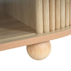 Christopher Knight Home Arizona Oval Wood Coffee Table With Half-Cover Accordion Door And Storage -FurniVerse Store GUEST 4cf45e1a 677b 4670 9252 d74e4eae2844