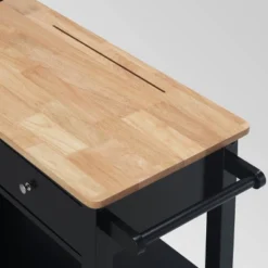 Cato Kitchen Cart Black - Christopher Knight Home -FurniVerse Store GUEST 4cf5a992 7158 4135 a6c3 a2878524cdff