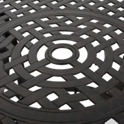 Christopher Knight Home Alfresco Outdoor Aluminum 5 Piece Dining Set With Lattice Design And Umbrella Hole, Bronze -FurniVerse Store GUEST 4f7f4899 7588 4b8a b6bc 581a54fe073f