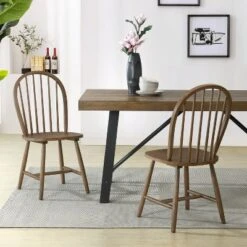 Christopher Knight Home Jafet Farmhouse High Back Spindle Dining Armless Chairs (Set Of 2) -FurniVerse Store GUEST 50ffc4c2 c3b1 4974 8ef9 d626f7696faa