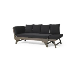Christopher Knight Home Lana Patio Acacia Convertible 3 Seater Daybed Sofa With Foldable Arm And 4 Pillows -FurniVerse Store GUEST 515a5d3f 8668 4d32 8f9f 56ecd5076d41
