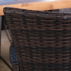 Torrens 7pc Acacia Wood/Wicker Patio Dining Set - Brown - Christopher Knight Home -FurniVerse Store GUEST 534dd048 c86a 4d1e 83f0 bd2383d885f7