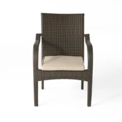 San Pico 4pk Wicker Stacking Chairs: Weather-Resistant, No Assembly - Christopher Knight Home