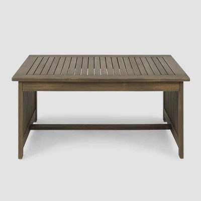 Carolina 5pc Acacia Wood Sofa Set - Gray/Cream - Christopher Knight Home 2 Carolina 5pc Acacia Wood Sofa Set - Gray/Cream - Christopher Knight Home - Image 2