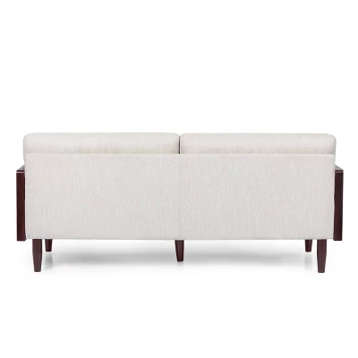 Sofia Mid-Century Modern Upholstered 3 Seater Sofa - Christopher Knight Home 5 Sofia Mid-Century Modern Upholstered 3 Seater Sofa - Christopher Knight Home - Image 5