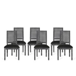 Set Of 6 Regina French Country Wood And Cane Upholstered Dining Chairs - Christopher Knight Home 25 Set Of 6 Regina French Country Wood And Cane Upholstered Dining Chairs - Christopher Knight Home -FurniVerse Store GUEST 5447129e 49cd 429c 98f0 b2448f9da6d8