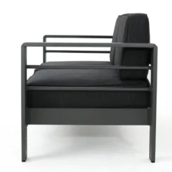 Christopher Knight Home Cape Coral Outdoor Aluminum 4 Seater Chat Set With Fire Pit -FurniVerse Store GUEST 54c67852 8b5f 483c b3bf 538a8d3db2f4