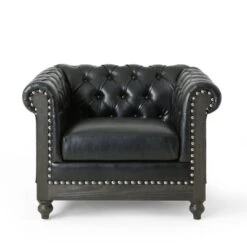 Castalia Chesterfield Tufted Club Chair With Nailhead Trim Midnight - Christopher Knight Home -FurniVerse Store GUEST 54eff52e 38bd 4038 ae0b 4661e35aa92a