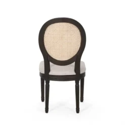 Christopher Knight Home Govan Upholstered Wood And Cane Dining Chairs (Set Of 2), Beige/Natural Brown/Dark Brown -FurniVerse Store GUEST 57d7d90a c0c9 4efe b59d 04271bd916f7