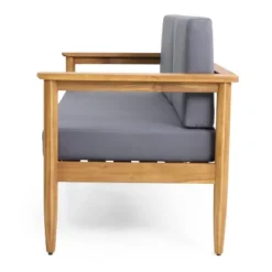 Magnolia Patio Acacia Wood Loveseat - Teak/Dark Gray - Christopher Knight Home -FurniVerse Store GUEST 5a838e30 8f81 4123 a268 1d05026bbf26