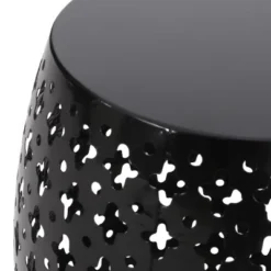 Modern Iron Patio Side Table With Cross-Cut Design, Powder-Coated Frame, Barrel Outdoor End Table, Patio End Tables -Christopher Knight Home 17 Modern Iron Patio Side Table With Cross-Cut Design, Powder-Coated Frame, Barrel Outdoor End Table, Patio End Tables -Christopher Knight Home -FurniVerse Store GUEST 5ad06823 c397 4dac b11b 06d19708413c