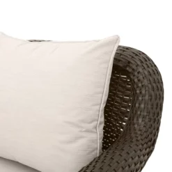 Amaya 5pc Outdoor 4 Wicker Swivel Chair & Fire Pit Set - Dark Brown/Beige/Matte Black - Christopher Knight Home -FurniVerse Store GUEST 5c1020e0 811d 403a a2ef 4d25998b38e8