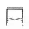 Petra Square Iron Patio Side Table - Black - Christopher Knight Home