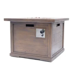 Christopher Knight Home Carolina Outdoor Acacia Wood 5 Piece Club Chair And Fire Pit Set With Cushions -FurniVerse Store GUEST 5cae25ad c3ee 48e1 8ec8 ffa57ff62704