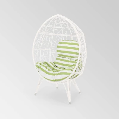 Gianni Wicker Teardrop Chair - Christopher Knight Home 7 Gianni Wicker Teardrop Chair - Christopher Knight Home - Image 7
