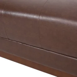Raintree Mid Century Modern Faux Leather Tufted 3 Seater Sofa Dark Brown/Espresso - Christopher Knight Home -FurniVerse Store GUEST 60a8cd83 d455 4252 8024 d6220acccc2c