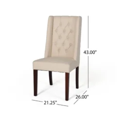 Set Of 2 Blount Wooden Dining Chairs With Fabric Cushions Beige/Natural Finish - Christopher Knight Home 23 Set Of 2 Blount Wooden Dining Chairs With Fabric Cushions Beige/Natural Finish - Christopher Knight Home -FurniVerse Store GUEST 60cbe35a a7a1 4478 9895 91a52477dd77