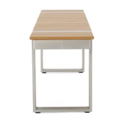 Otero 6pc Outdoor Aluminum Dining Set - Natural/Gray/Silver - Christopher Knight Home -FurniVerse Store GUEST 61c66556 a5c3 43ff 8f39 4b2fc22a5d0f