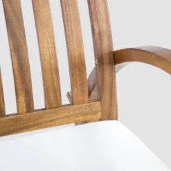 Cayo 2pk Acacia Wood Rocking Chair - Natural/Cream - Christopher Knight Home -FurniVerse Store GUEST 630397b0 96a9 4cc7 87df 82b11aa24aad