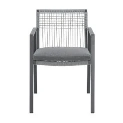 Christopher Knight Home Brooks 7 Pcs Outdoor Aluminum And Wood Dining Set With Woven Rope, Gray/Black/Silver -FurniVerse Store GUEST 649cc308 3432 4371 8cfd 28efd40040f5