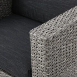 Maxwell 5pc Wicker Club Chair And Square Fire Pit Set - Mixed Black/Dark Gray - Christopher Knight Home -FurniVerse Store GUEST 64d84668 96b5 40a1 8bd8 9414eb43c118