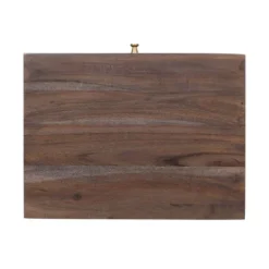 Bucyrus Rustic Glam Handcrafted Acacia Wood C Shaped Side Table Dark Brown/Gold - Christopher Knight Home -FurniVerse Store GUEST 6505e79b eaec 4de6 8a7e 7cbc01171127