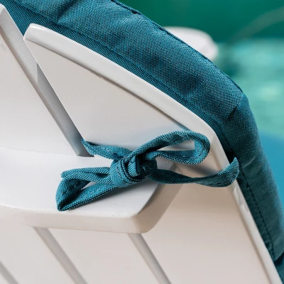 Malibu 2pk Acacia Adirondack Chairs - White/Teal - Christopher Knight Home 2 Malibu 2pk Acacia Adirondack Chairs - White/Teal - Christopher Knight Home - Image 2