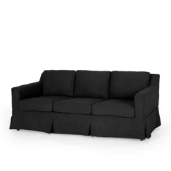 Arrastra Contemporary Fabric 3 Seater Sofa With Skirt - Christopher Knight Home -FurniVerse Store GUEST 65ffc232 5e6e 487a 8cc4 9e95f992bcbe