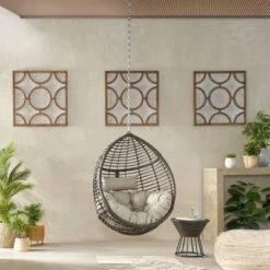 Morris Indoor/Outdoor Wicker Hanging Chair With 8' Chain - Christopher Knight Home