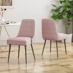 Set Of 2 Alnoor Modern Dining Chairs - Christopher Knight Home