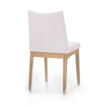 Set Of 2 Dimitri Fabric Dining Chairs Light Beige/Oak - Christopher Knight Home 3 Set Of 2 Dimitri Fabric Dining Chairs Light Beige/Oak - Christopher Knight Home - Image 3