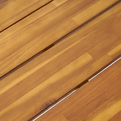 Huckleberry 7pc Acacia Wood And Iron Planter Dining Set 5 Huckleberry 7pc Acacia Wood And Iron Planter Dining Set - Image 5