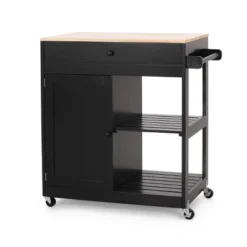 Telfair Kitchen Cart With Wheels - Christopher Knight Home -FurniVerse Store GUEST 684ef63a 4385 4a6d 92a1 f737cf2be1d0