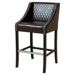 28" Milano Quilted Bonded Leather Barstool - Christopher Knight Home -FurniVerse Store GUEST 68c3a3d6 a774 4c02 a769 6fe9370bbac1