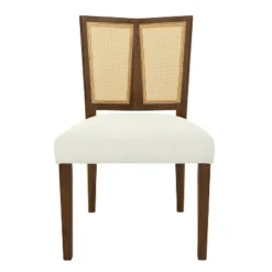 Christopher Knight Home Hassan Rubberwood Upholstered Dining Chairs With Cane Webbing(Set Of 2) -FurniVerse Store GUEST 6914b651 6188 4c26 9b07 c5712a58b01c