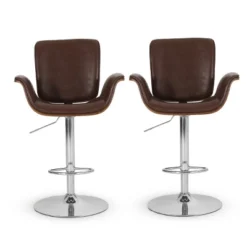 2pc Romer Mid Century Modern Bentwood Adjustable Swivel Counter Height Barstools - Christopher Knight Home -FurniVerse Store GUEST 6a6e52f7 1860 418c b983 d5cdd998dc8a