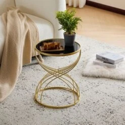 Modern Mesh Metal Accent Table With Wood Top, Round Indoor/Outdoor Side Table, Metal Frame Patio End Tables -Christopher Knight Home -FurniVerse Store GUEST 6ae3ed7b c772 4585 a5ae 2bab843e0211