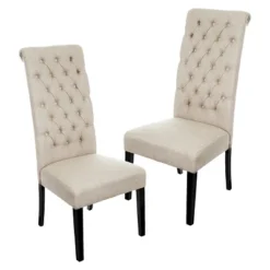 Set Of 2 Leorah Tall Back Tufted Dining Chair - Christopher Knight Home -FurniVerse Store GUEST 6becc50f 924f 4a06 929b 22b34e870eb5
