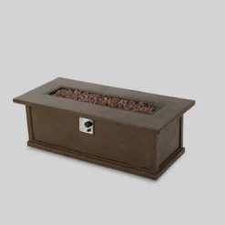 Cape Coral 4pc Metal Conversation And Gas Fire Table Set - Khaki/Brown/Black - Christopher Knight Home -FurniVerse Store GUEST 6c482c63 73d9 451a afe1 e09fafa25e4b