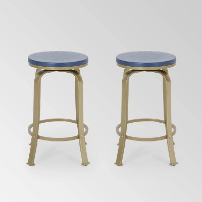 Set Of 2 Skyla Modern Industrial Swivel Counter Height Barstool - Christopher Knight Home 8 Set Of 2 Skyla Modern Industrial Swivel Counter Height Barstool - Christopher Knight Home - Image 8