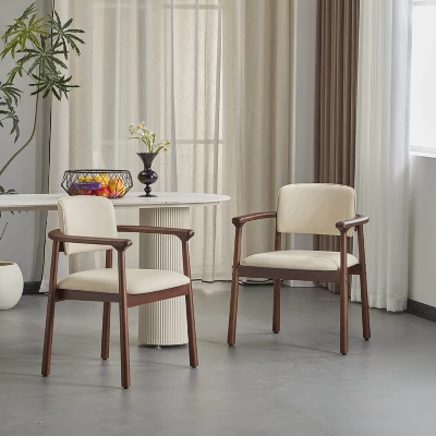 Christopher Knight Home Contemporary Jessica Rubberwood Faux Leather Upholstered Dining Chairs (Set Of 2) 9 Christopher Knight Home Contemporary Jessica Rubberwood Faux Leather Upholstered Dining Chairs (Set Of 2) - Image 9