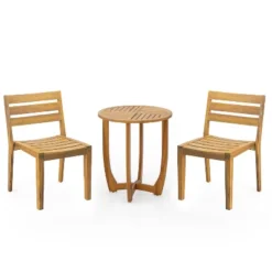 Christopher Knight Home Hermosa 3-Pieces Acacia Wood Dining Set, Teak -FurniVerse Store GUEST 7034943c 42d1 4b7f bc4e 2dba0ee8d0dd