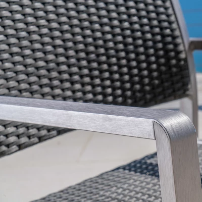 Cape Coral 2pk Wicker Dining Chairs - Gray - Christopher Knight Home 2 Cape Coral 2pk Wicker Dining Chairs - Gray - Christopher Knight Home - Image 2