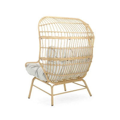 Christopher Knight Home Palos Outdoor Wicker Loveseat With Cushion 4 Christopher Knight Home Palos Outdoor Wicker Loveseat With Cushion - Image 4