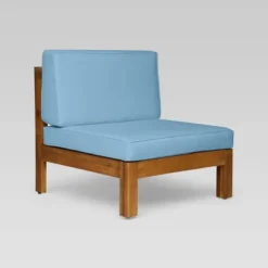 Brava 5pc Acacia Sectional Sofa Set - Teak/Blue - Christopher Knight Home -FurniVerse Store GUEST 7437aa03 f7e0 4034 bf2f 053bbf6e6cf1