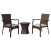 Corsica 3pc All-Weather Wicker Patio Chair Set - Brown - Christopher Knight Home