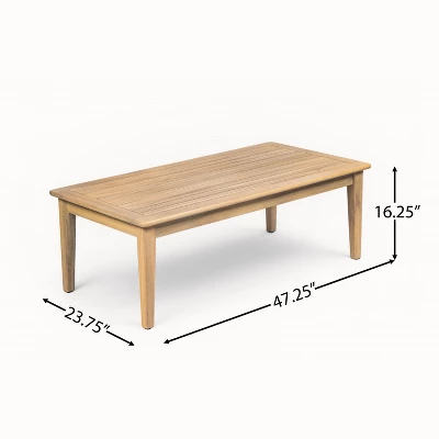 Christopher Knight Home Vanda Patio 6 Pieces Acacia Wood Open Slat Seating Set With Cushions 4 Christopher Knight Home Vanda Patio 6 Pieces Acacia Wood Open Slat Seating Set With Cushions - Image 4