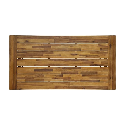 Christopher Knight Home Catalopa Outdoor Acacia Wood And Resin 7 Piece Dining Set, Black/Teak 7 Christopher Knight Home Catalopa Outdoor Acacia Wood And Resin 7 Piece Dining Set, Black/Teak - Image 7